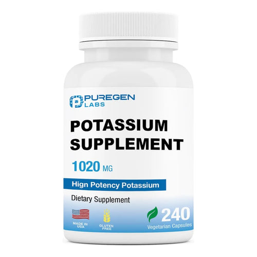 Suplemento De Bicarbonato De Potasio 1020 Mg 240 Cápsulas Vegetarianas Puregen Labs
