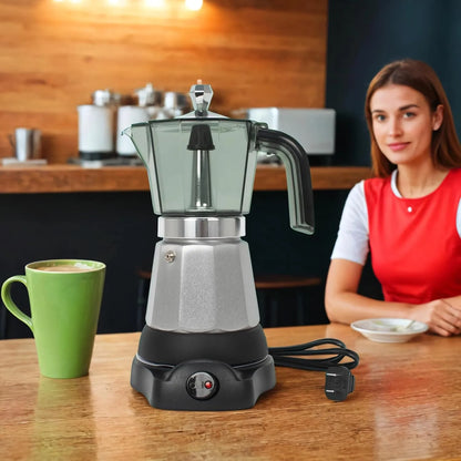 Cafetera Manual 6 Tazas Base Desmontable Protección Sobrecalentamiento