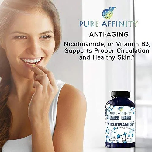 Nicotinamida B3 500 Mg Energía Regeneración Celular Y Soporte Cognitivo