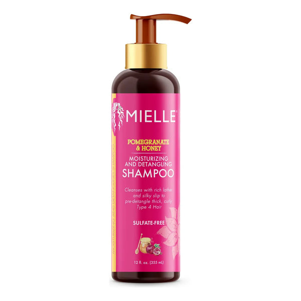Champú Hidratante Y Desenredante De Granada Y Miel Mielle Organics Para Rizos