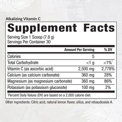 Vitamina C Alcalinizante Suplemento Inmunologico Potasio Magnesio Piel Radiante