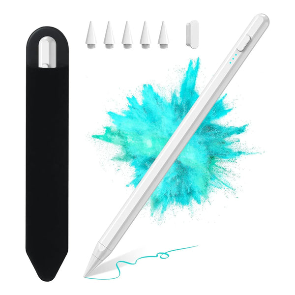 Lápiz Óptico Para iPad Carga Rápida Sensibilidad Inclinación 5 Puntas Repuesto