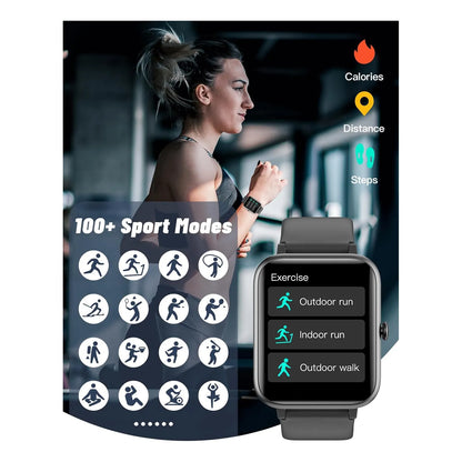 Reloj Inteligente GRV Monitorea Actividad Frecuencia Cardiaca Y Sueño Compatible Ios Y Android