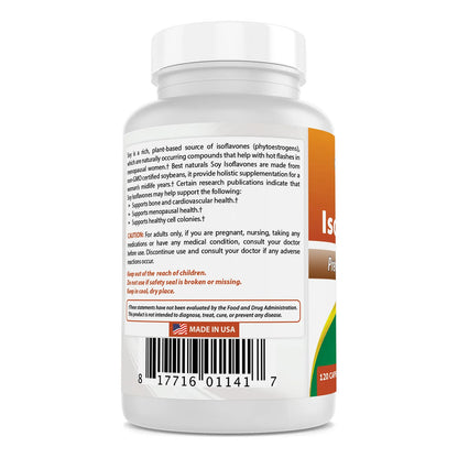 Isoflavonas De Soja 750 Mg 120 Cápsulas Paquete De 3 Puro Y Potente