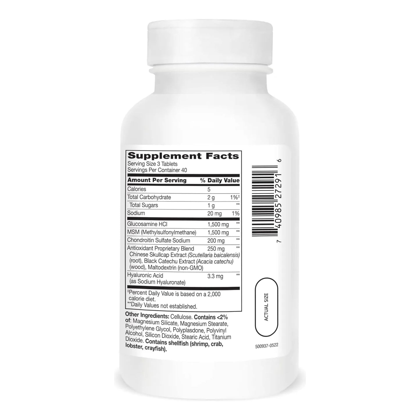 Tabletas Glucosamina Condroitina Avanzada 120 Unidades Salud Articular