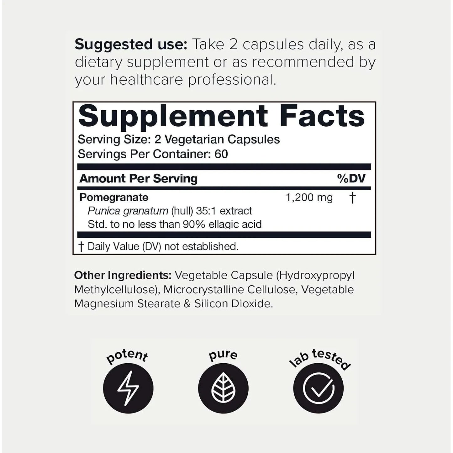 Capsulas Concentradas De Granada 42000 Mg 90 Acido Elagico 120 Unidades