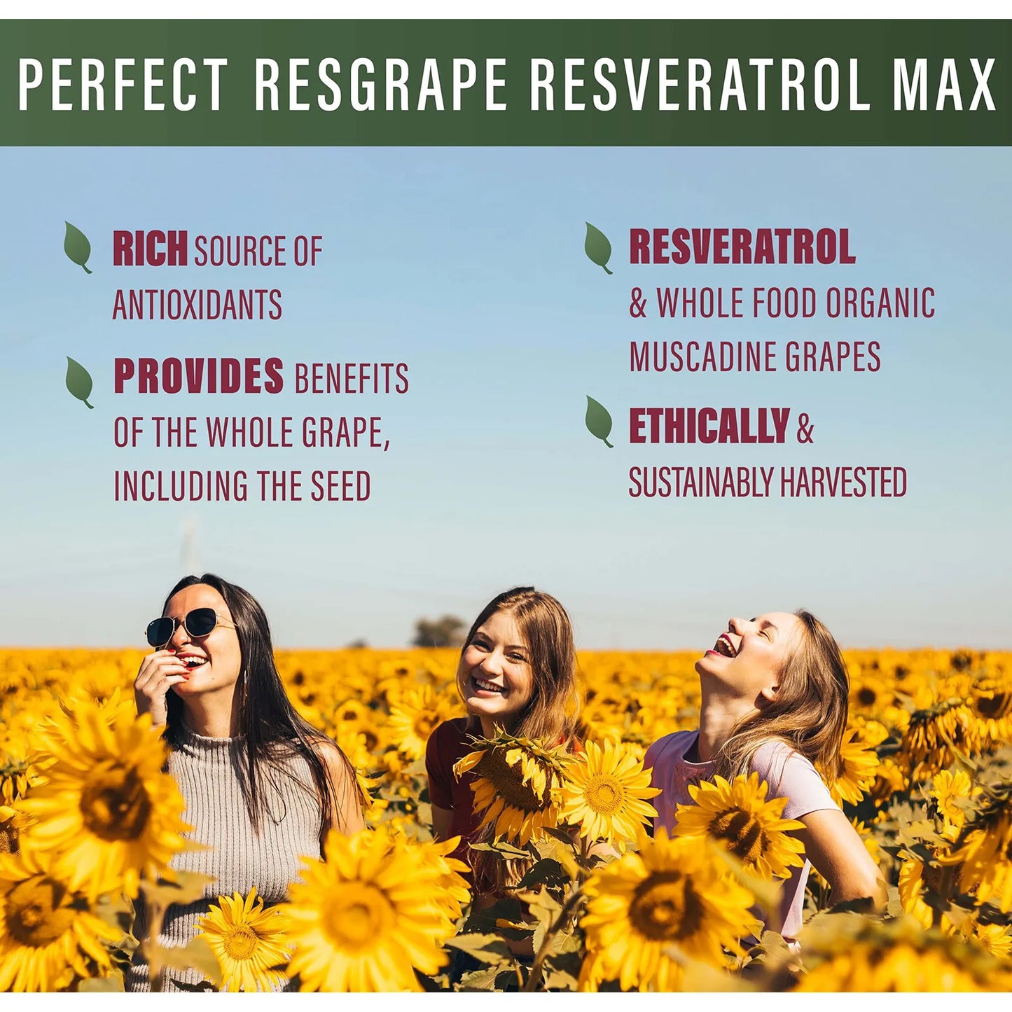 Cápsulas Vegetales Antienvejecimiento Con Resveratrol Y Uva Muscadina 60 Unidades