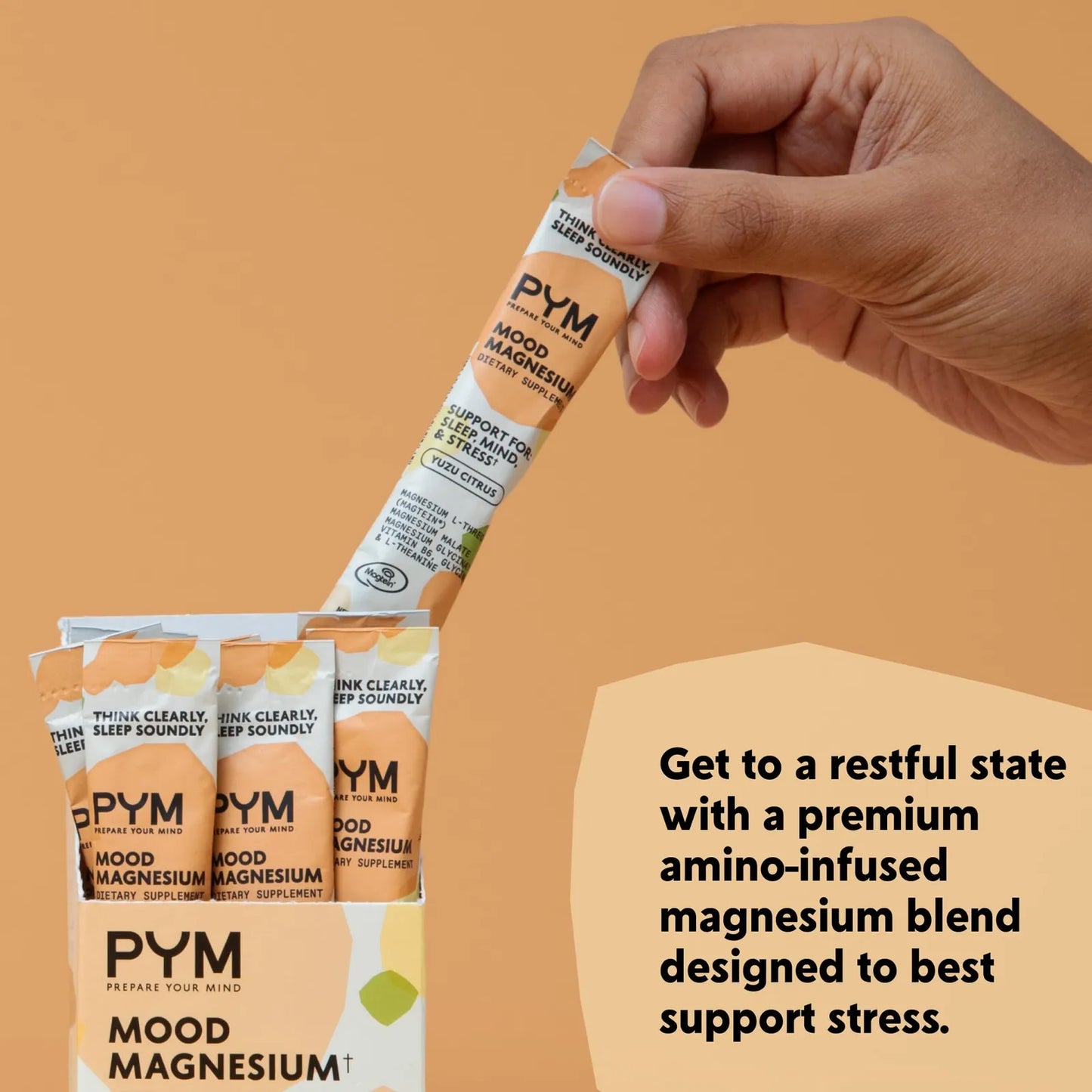 Polvo De Magnesio PYM Mood Glicinato L Treonato Malato 300g Apoyo Mental Y Sueño