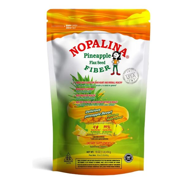 Fibra Desintoxicante Para Colon Semillas De Lino Sabor Piña 1 LB