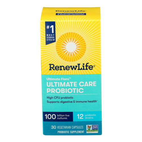 Probiótico Ultimate Flora Care 100 Mil Millones Cultivos Vivos 30 Cápsulas