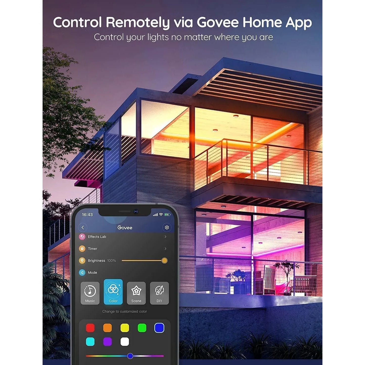 Tira De Luces Led Rgb Govee Smart Wifi 5m Control Por Voz Alexa Google Home