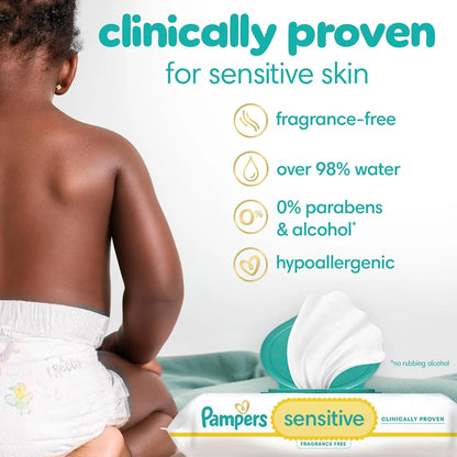 Toallitas Sensibles Hipoalergenicas Pampers 12 Paquetes 1008 Unidades