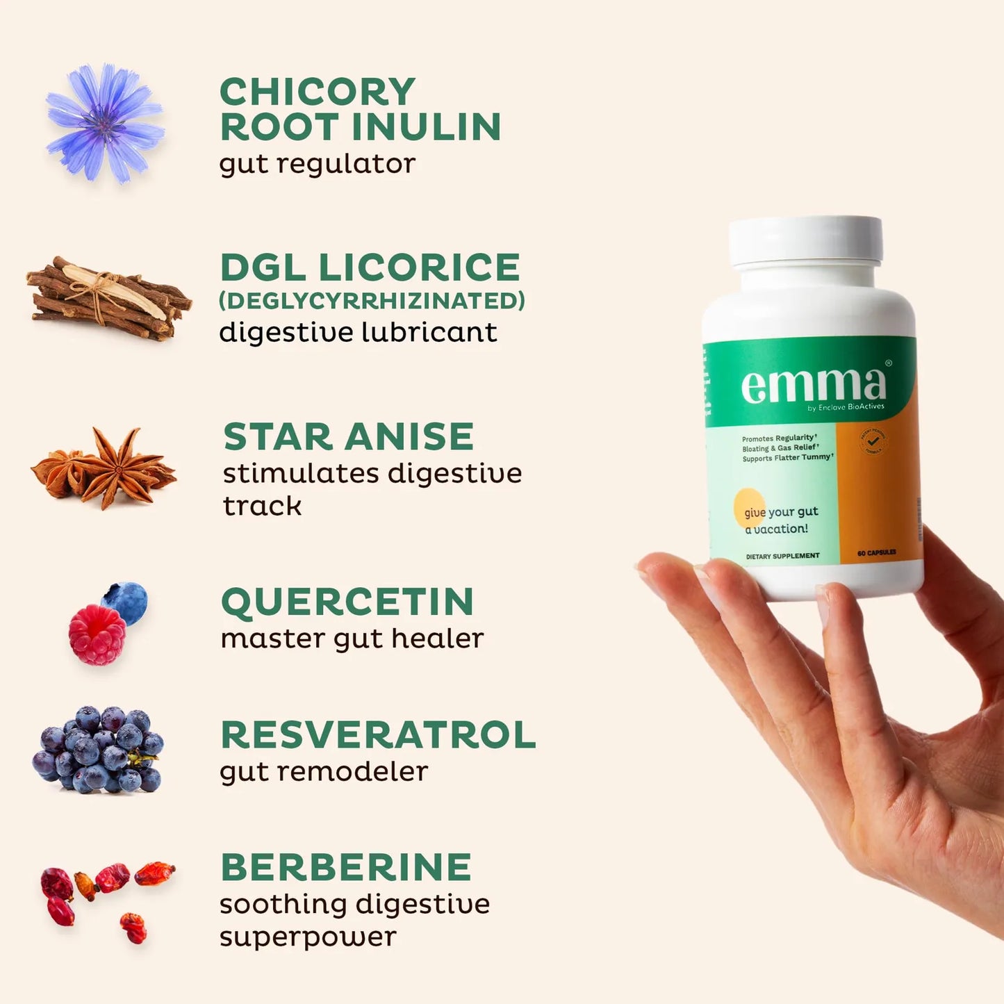 Emma Salud Intestinal Paquete De 4 Alivio De Gases Y Hinchazon Digestión Perfecta