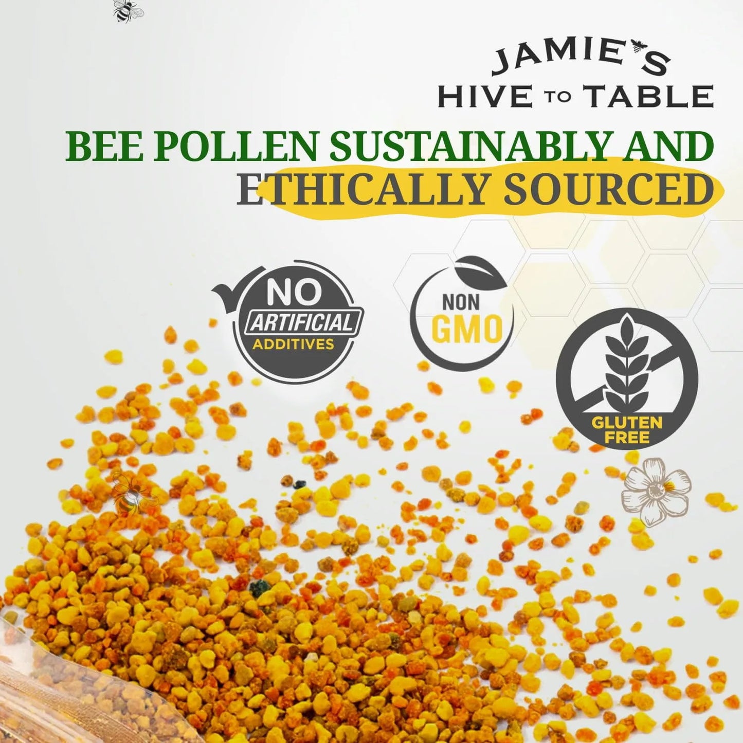 Polen De Abeja Crudo 285g Superalimento Energético Rico En Vitaminas