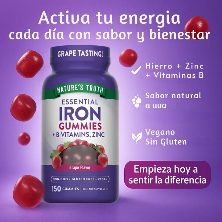 Gomitas Con Hierro Zinc Y Vitaminas B Nature Truth - Imagen 4