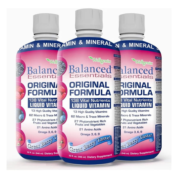 Multivitaminico Liquido Balanced Essentials 946ml Sabor Very Berry Suplemento Nutricional