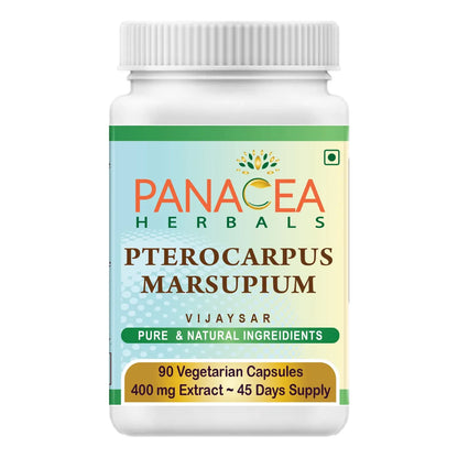 Cápsulas De Vijaysar 90 Unidades 400 Mg Extracto Puro Natural Vegano