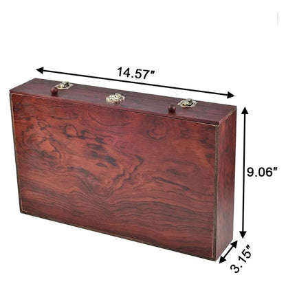 Kit De Dibujo Sunnyglade 145 Piezas Caja Madera Lápices Acuarelas Y Más