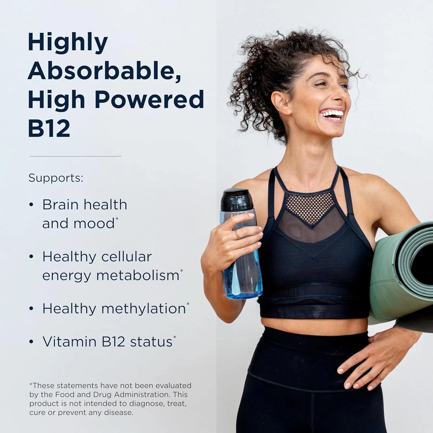 Vitamina B12 Metilcobalamina 5000 Mcg Suplemento Energía Vegano Sabor Bayas