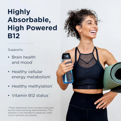 Vitamina B12 Metilcobalamina 5000 Mcg Suplemento Energía Vegano Sabor Bayas