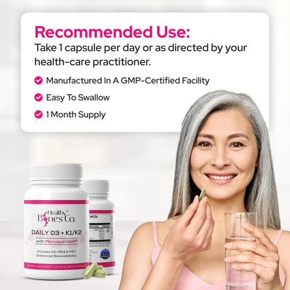 Vitamina D3 2000 Ui Con K1 Y K2 30 Cápsulas Huesos Fuertes E Inmunidad