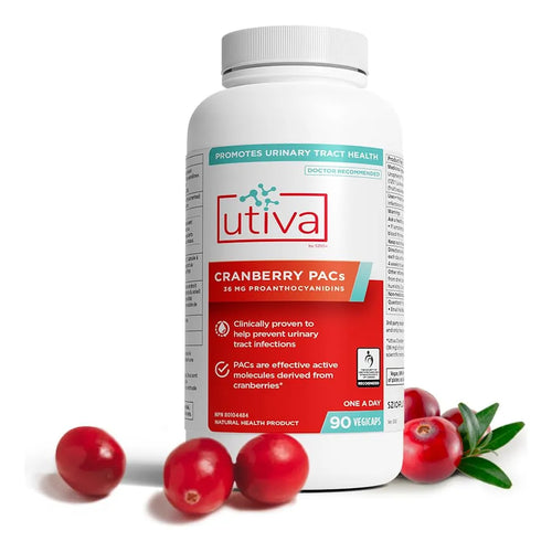 Utiva Cranberry PACs 36 Mg Suplemento Salud Urinaria Preventivo Infecciones