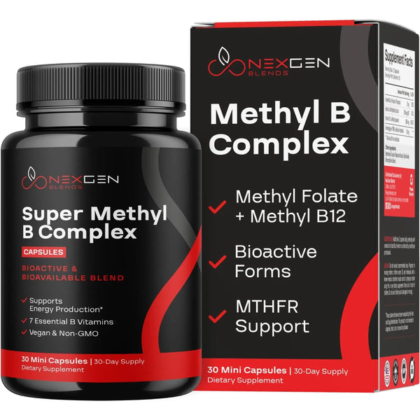Complejo B Metilado Bioactivo Con Folato 5 Mthf Y Metilcobalamina Suplemento Vitaminico Energia Cerebral Y Cardiovascular