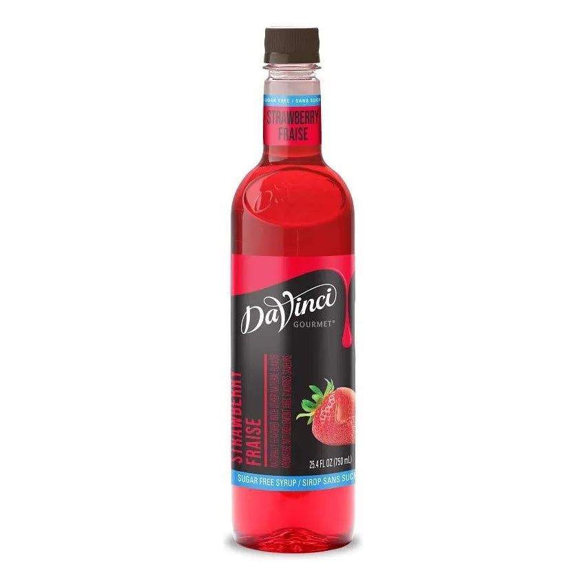 Jarabe De Fresa Sin Azúcar Da Vinci Gourmet 25.4 Fl Oz Endulzado Con Splenda