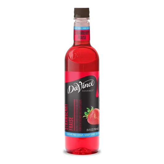 Jarabe De Fresa Sin Azúcar Da Vinci Gourmet 25.4 Fl Oz Endulzado Con Splenda