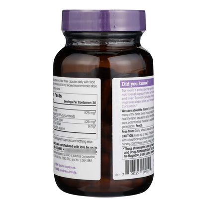 Capsulas De Cúrcuma Silvestre 60 Unidades Natural Sin Gluten Y Omg