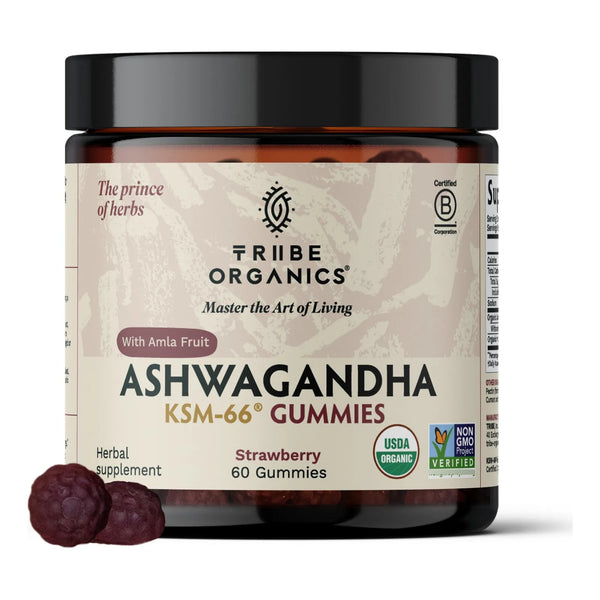 Gomitas Ashwagandha KSM66 Extracto Organico Puro Adultos Energia y Enfoque