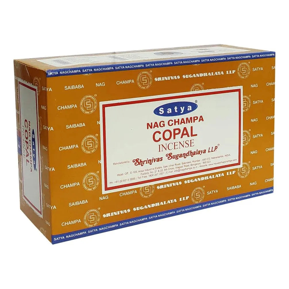 Incienso Copal Satya Con Soporte 180 Varillas Aromaterapia Natural
