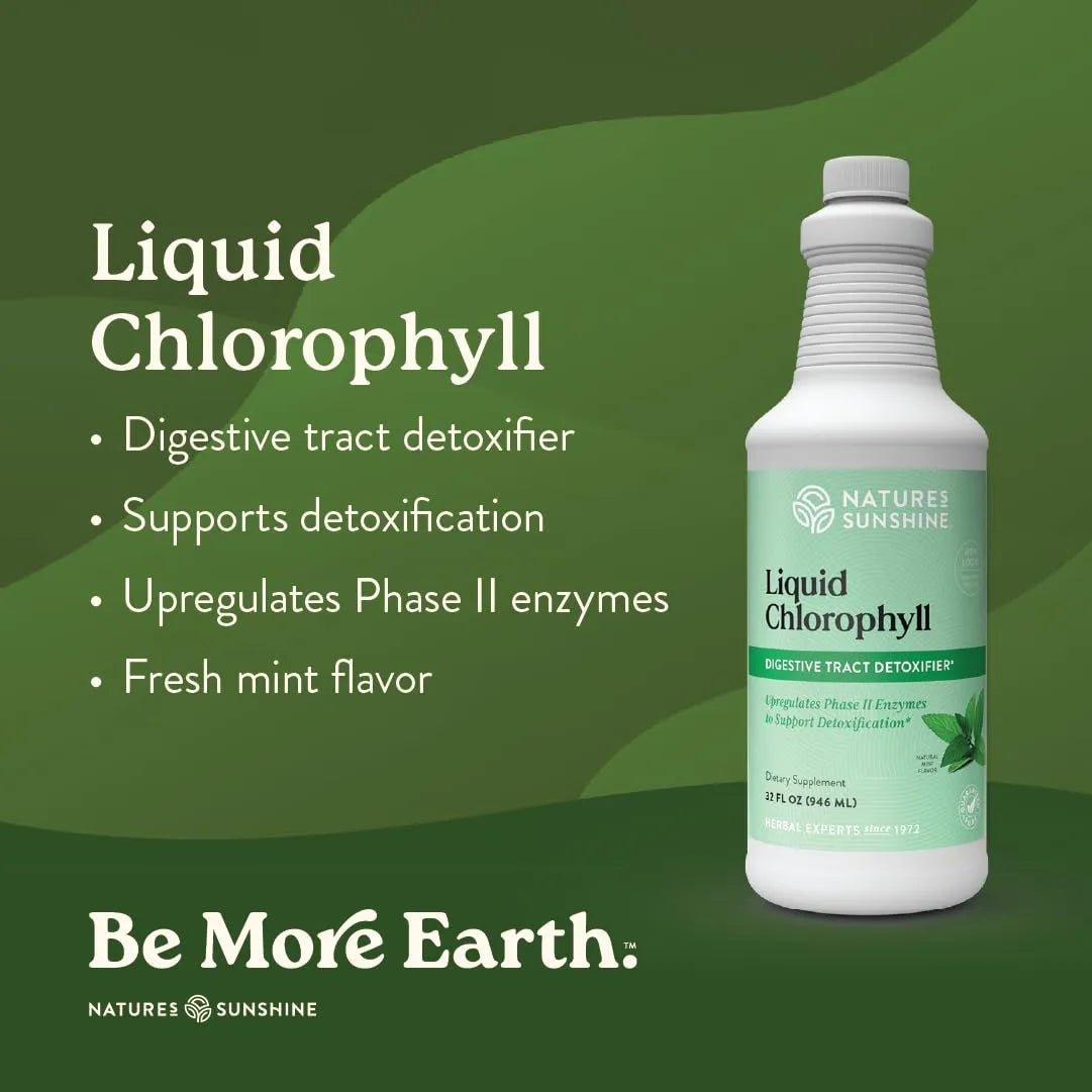 Clorofila Líquida Natures Sunshine 473ml Desintoxicante Energía Natural