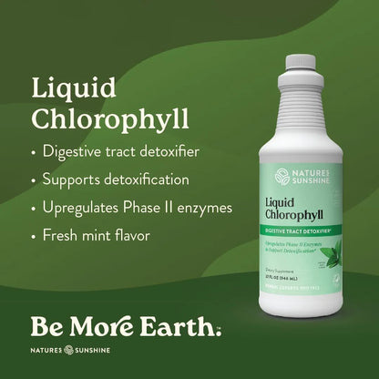Clorofila Líquida Natures Sunshine 473ml Desintoxicante Energía Natural
