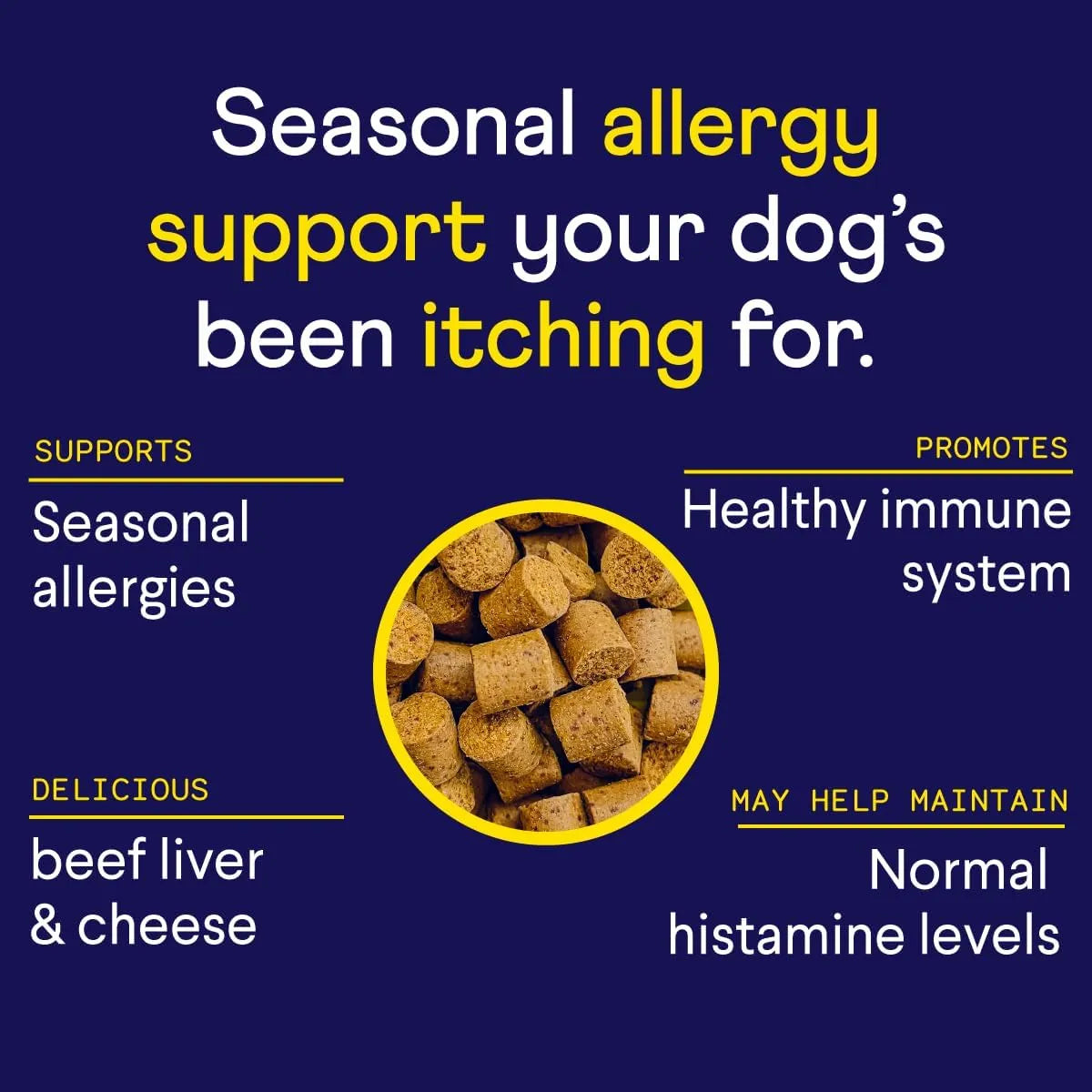 Finn Alergia Y Picazón Para Perros 90 Masticables Suaves Con Probióticos Alivio Natural