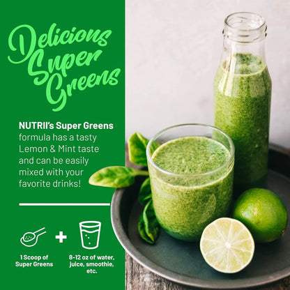 Superalimento En Polvo Orgánico Verde Nutrii Super Greens Digestion Energía Inmunidad