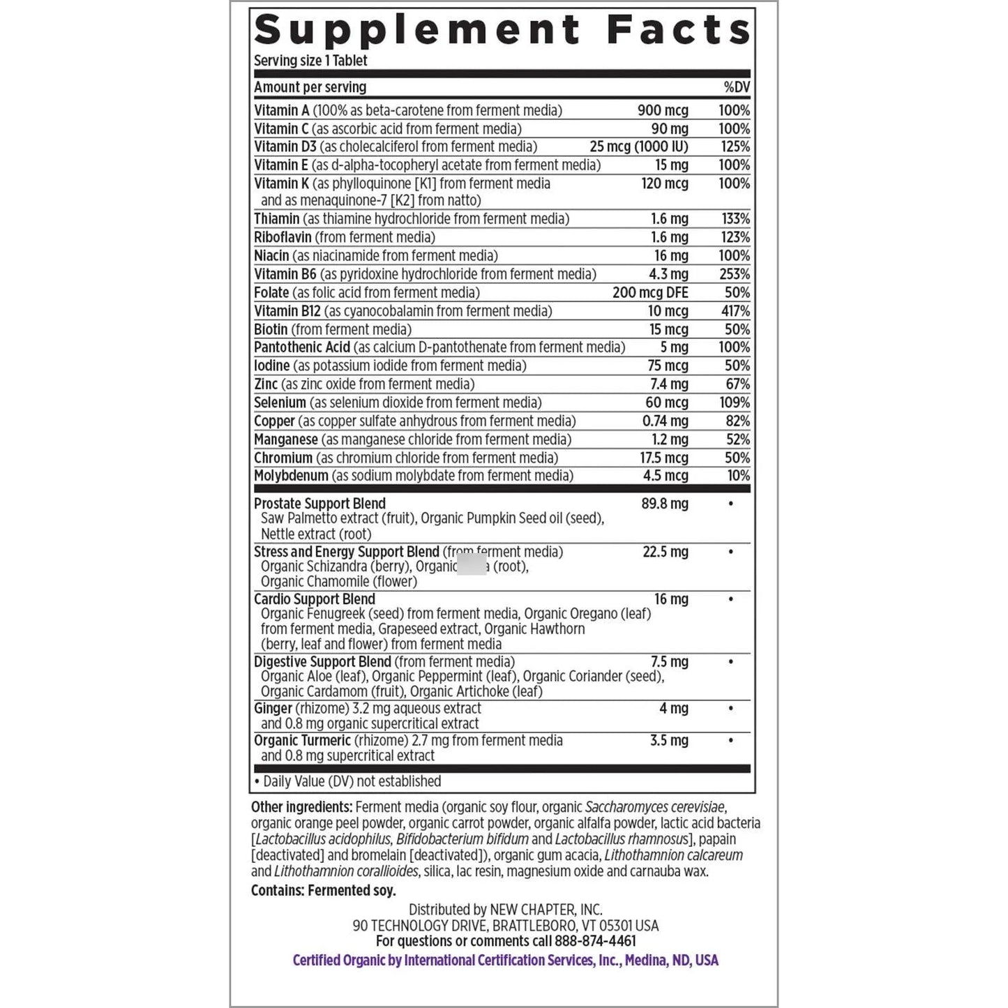 Tabletas Multivitamínicas Diarias Fermentadas Para Hombres Mayores De 40 Años Con Superalimentos