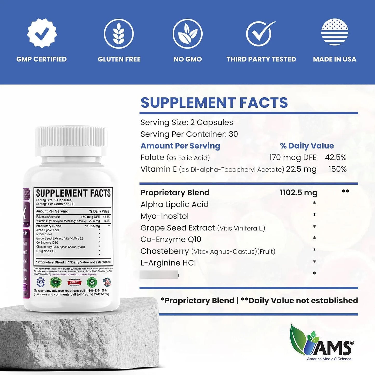 Vitaminas Prenatales Ova Max 120 Capsulas Mejora Fertilidad Y Ovulacion