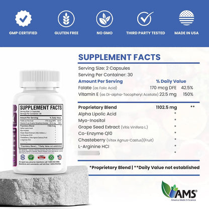 Vitaminas Prenatales Ova Max 120 Capsulas Mejora Fertilidad Y Ovulacion