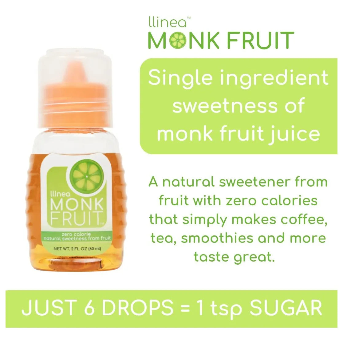 Endulzante Natural Fruta Del Monje 2 Botellas 400 Porciones Cero Calorias Sin Carbohidratos