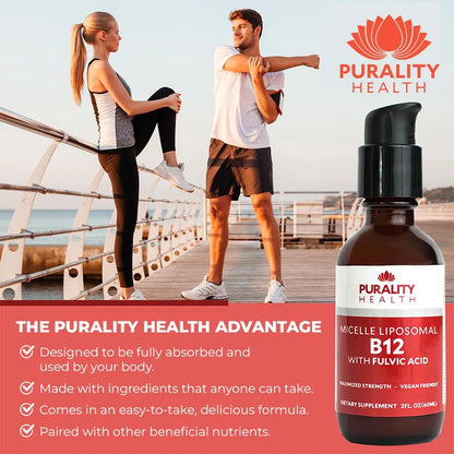 Vitamina Líquida Liposomal B12 2500 Mcg Con Ácido Fúlvico Energía Y Bienestar