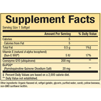 PQQ 10 Suplemento Antioxidante 60 Capsulas Blandas Energia Celular Y Antiaging