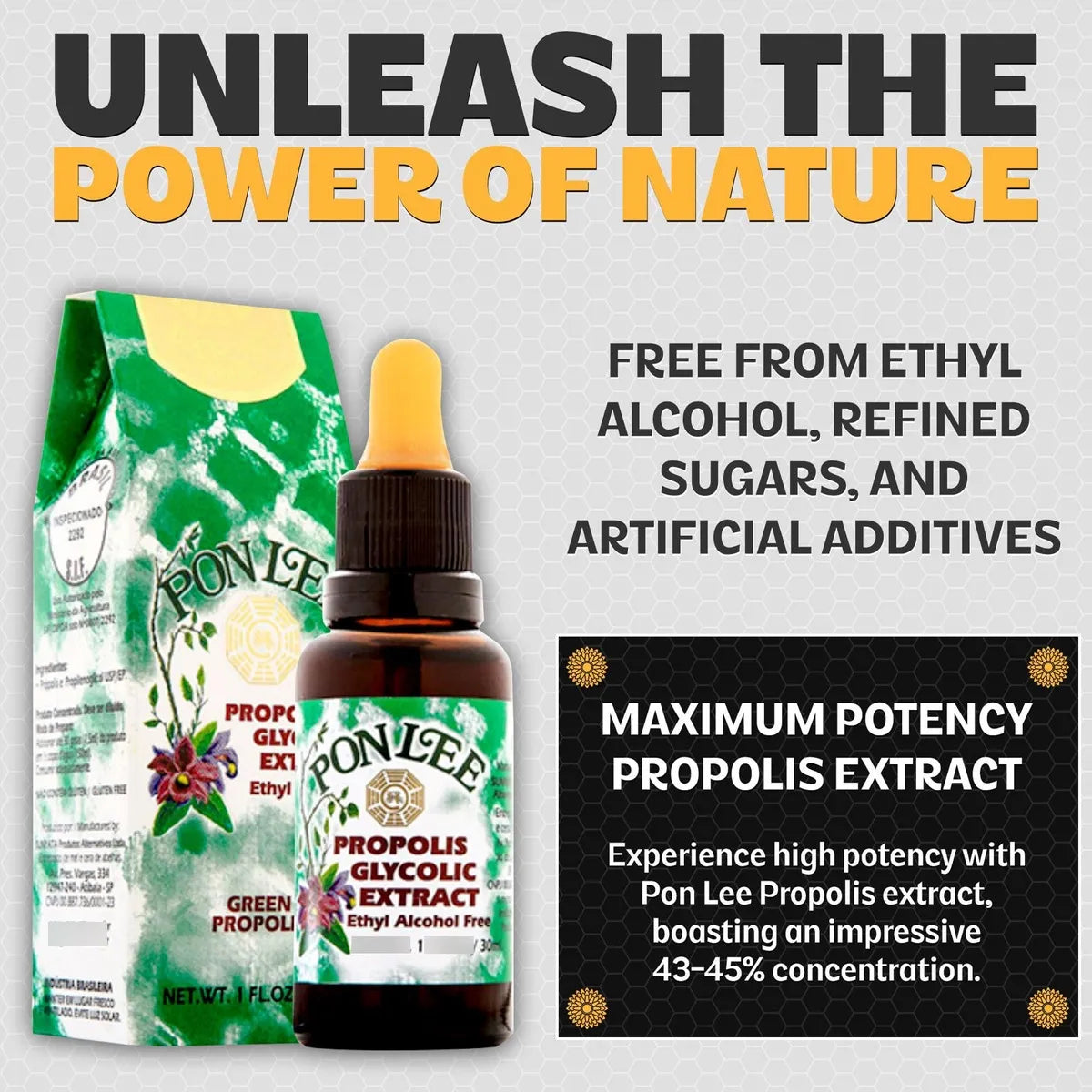 Extracto Liquido Propoleo Abeja Verde Brasil 30ml Sin Alcohol Puro Y Natural