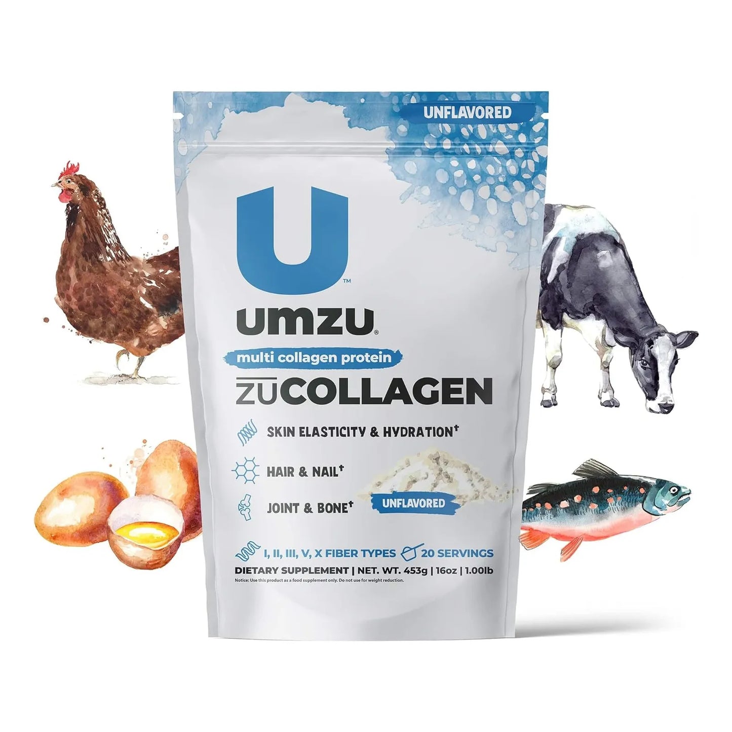 Proteína Hidrolizada En Polvo Con 5 Tipos De Péptidos De Colágeno Para Piel Cabello Y Articulaciones