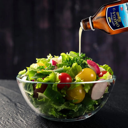 Aceite Omega 3 Liquido 100 Natural Rico En EPA Vitaminas A Y D3 Noruego