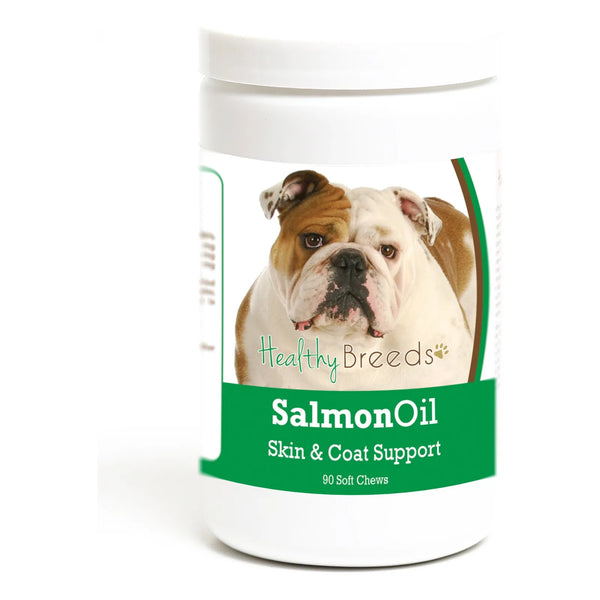 Masticables Suaves De Aceite De Salmón Para Bulldog 90 Unidades Piel Y Pelaje Sano