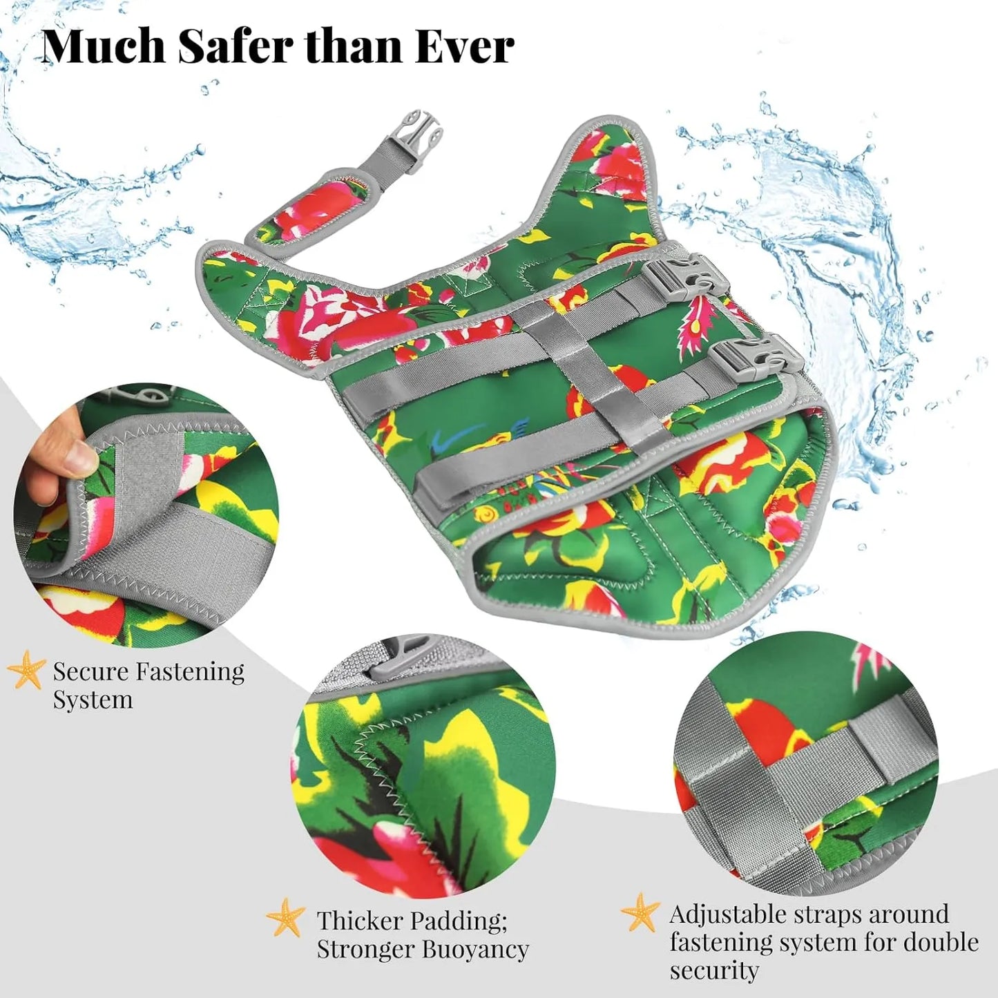 Chaleco Salvavidas Neopreno Para Perros Flotabilidad Superior VIVAGLORY