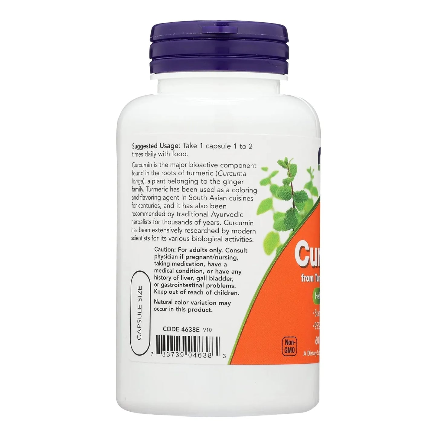 Curcumina Extracto 95 700 Mg 60 Capsulas NOW FOODS Antiinflamatorio Natural