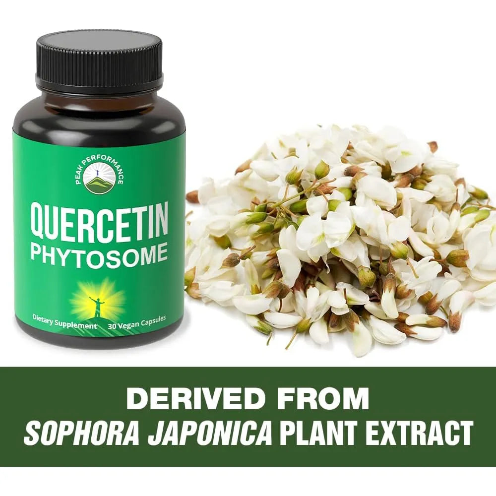 Cápsulas De Fitosoma De Quercetina Extracto De Sophora Japonica 250 Mg Absorción Superior Vegano