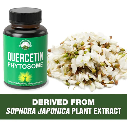 Cápsulas De Fitosoma De Quercetina Extracto De Sophora Japonica 250 Mg Absorción Superior Vegano